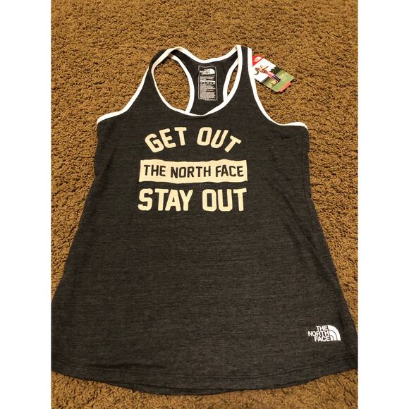 The North Face Play Hard gray racerback tank top women's size M NEW - Picture 1 of 5